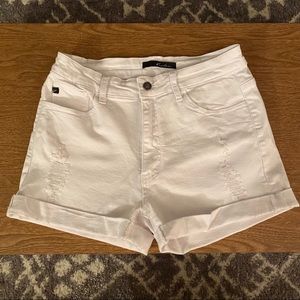 White Denim Shorts